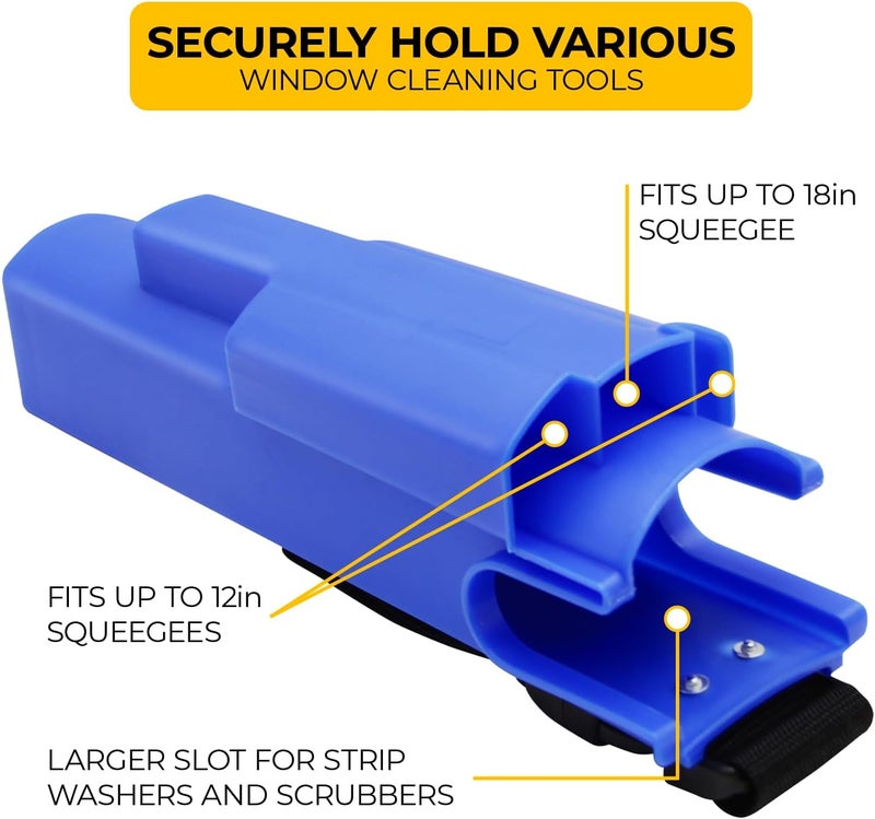 Windows101 Window Cleaning Side Bucket On a Belt Holster Holds 3 Squeegees and a Washer - Image 4